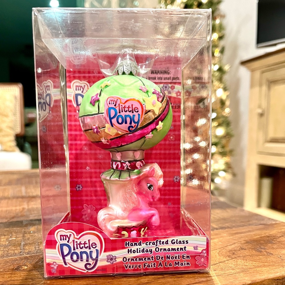 Vintage My Little Pony Handcrafted Glass Holiday Ornament by Kurt S. Adler